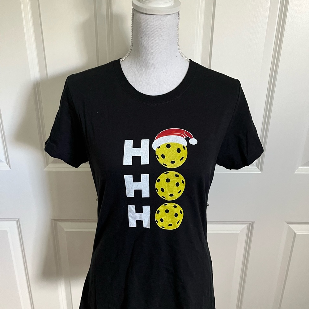 Ho Ho Ho Pickle Ball Tee Shirt M New/WT